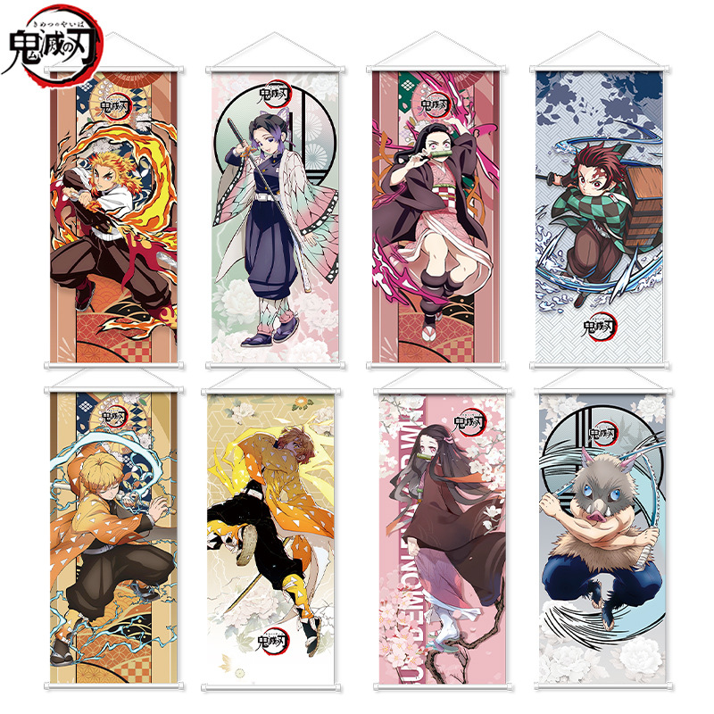 لفافة جدارية لقاتل الشياطين، م - مراجعة Anime Convention Merchandise وسعره