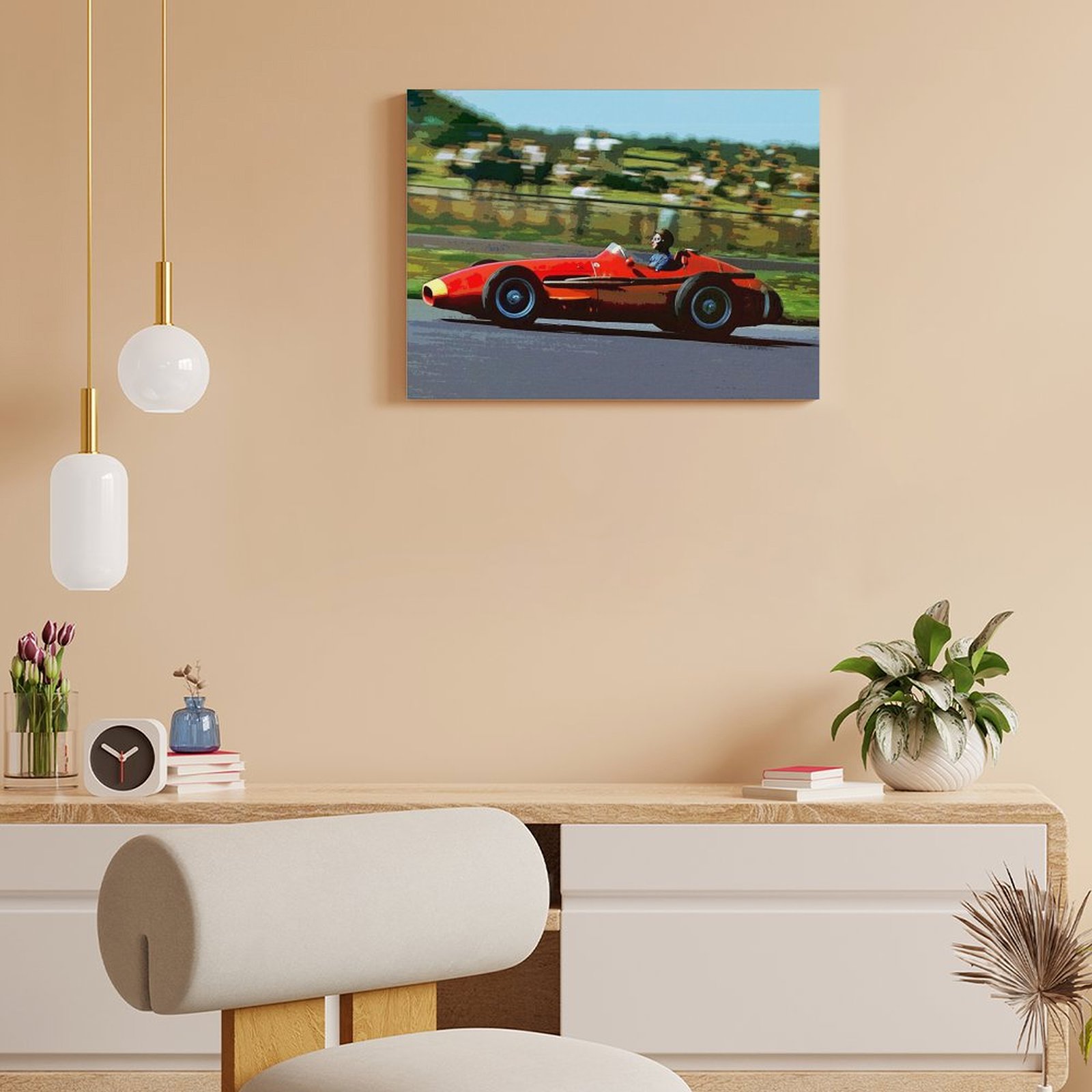خوان مانويل فانجيو سباق بطولة  - مراجعة Art Print Framed وسعره
